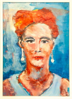 Abstract: Red and Blue Portrait