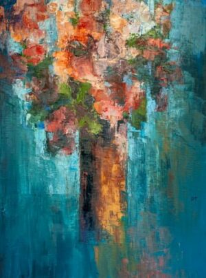Abstract Blue Flowers